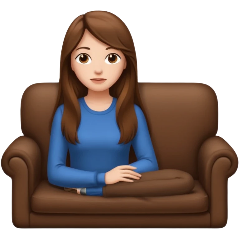 side view of woman sitting on sofa emoji