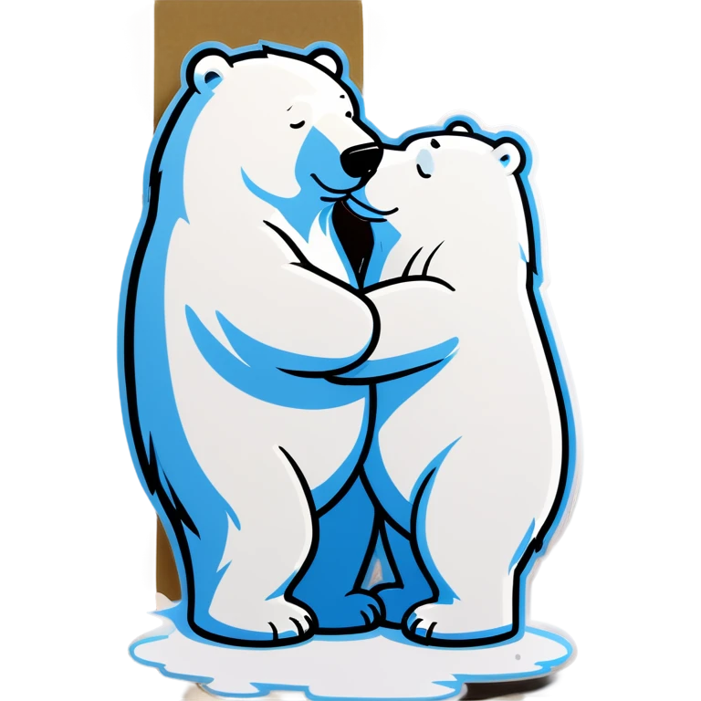 ICE bear Kissing emoji