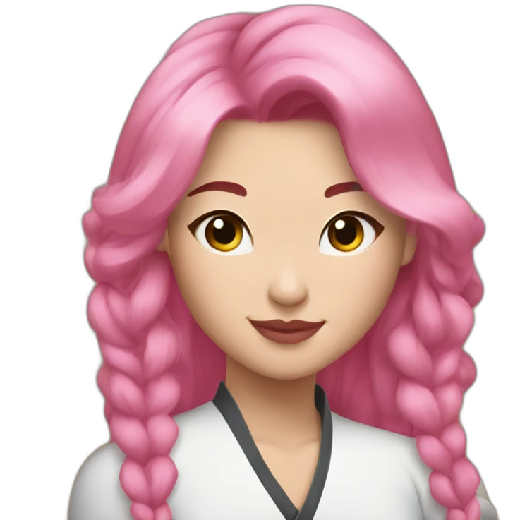 Pink hair Mulan money rain emoji