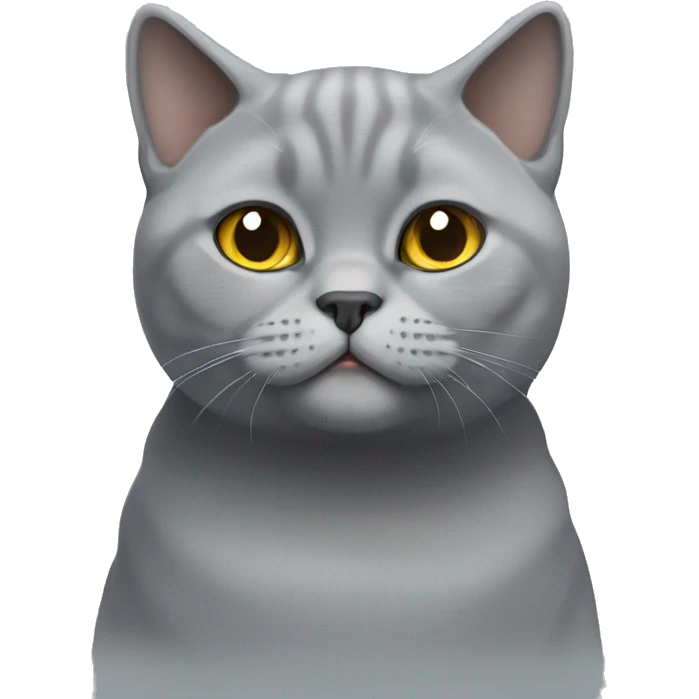 Grey British shorthair cat  emoji