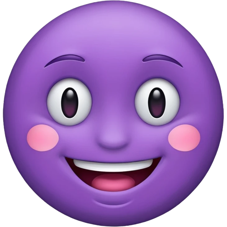 simple purple happy face emoji