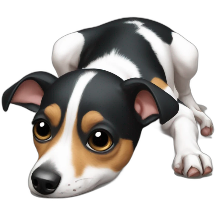 rat terrier playing dead emoji