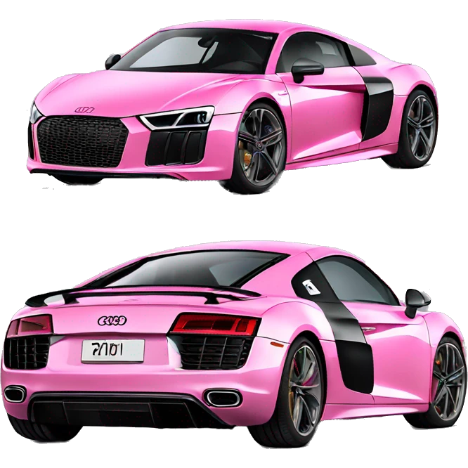 Pink Audi r8 emoji