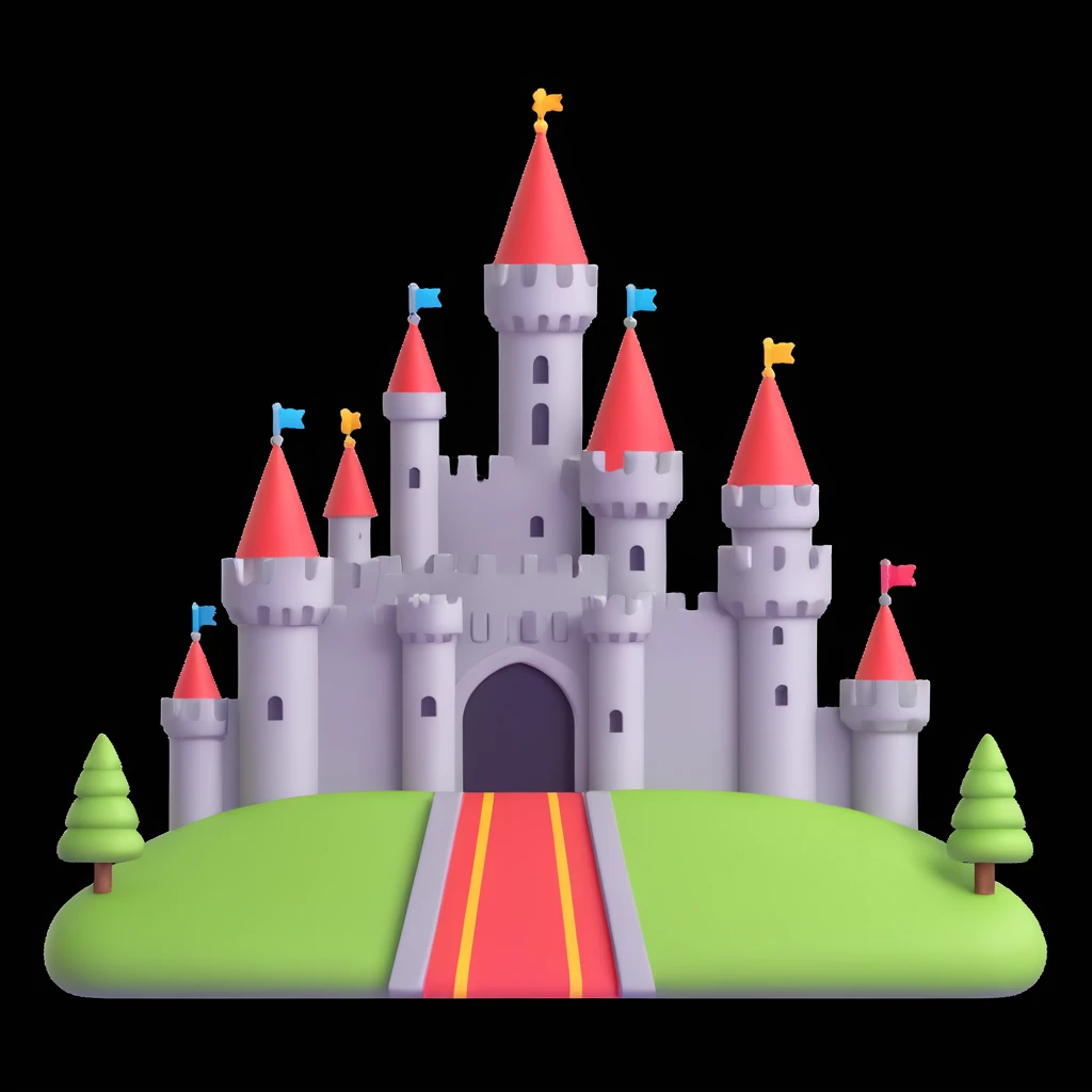 king and queen, castle background emoji