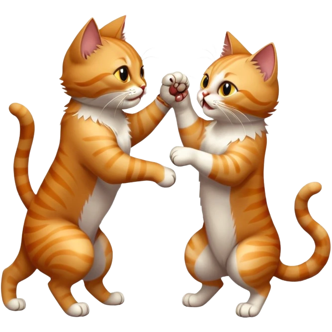 Two cats fighting emoji