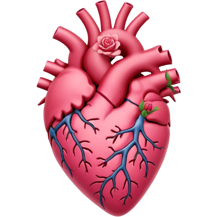 Pink anatomy heart + flower  emoji