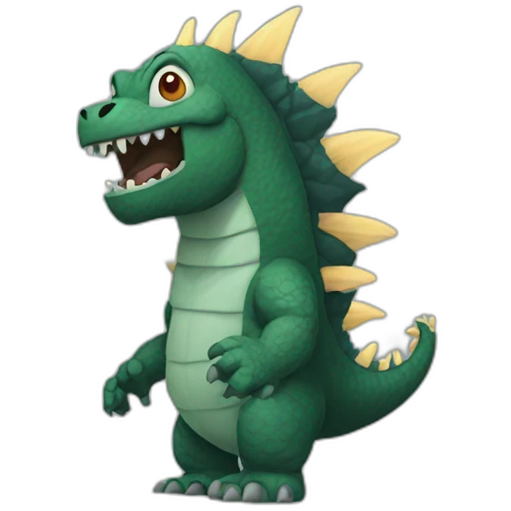 Godzilla cartoon emoji