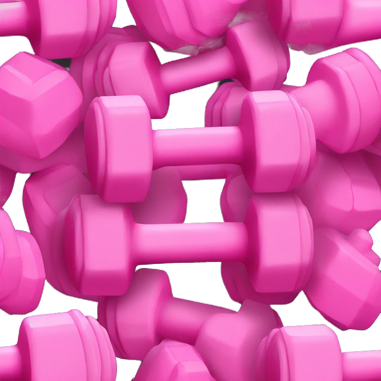 Pink dumbbells  emoji