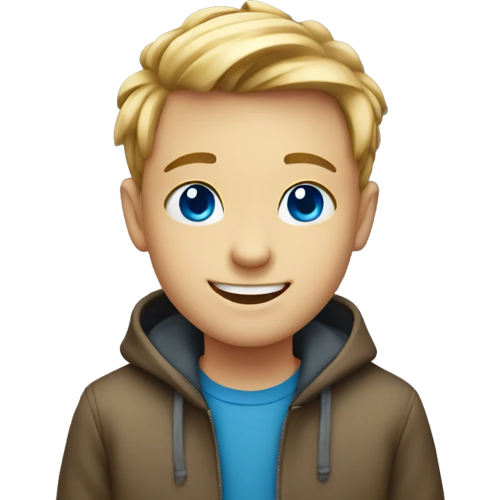 smiling boy with blue eyes emoji