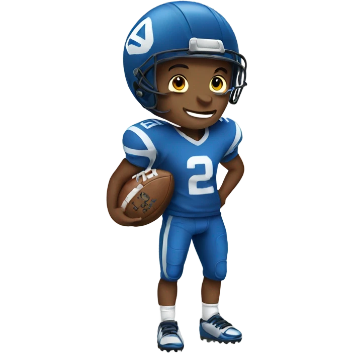 A boy playing football  emoji