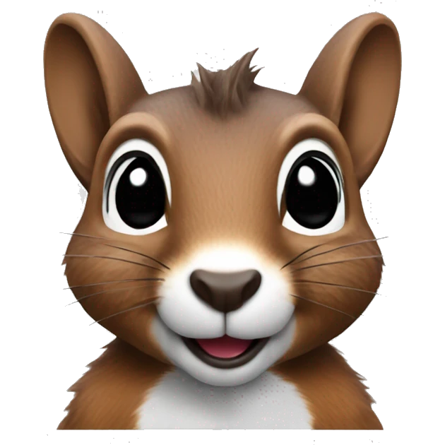 realistic squirrel with black fur emoji emoji