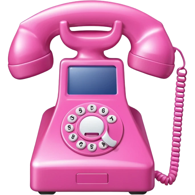 pink phone call caller id bubble emoji