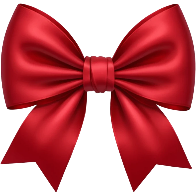 dark red bow emoji