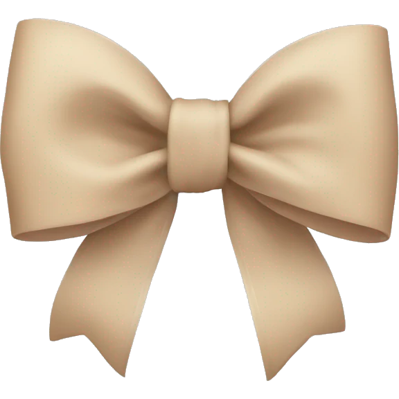 Beige bow emoji