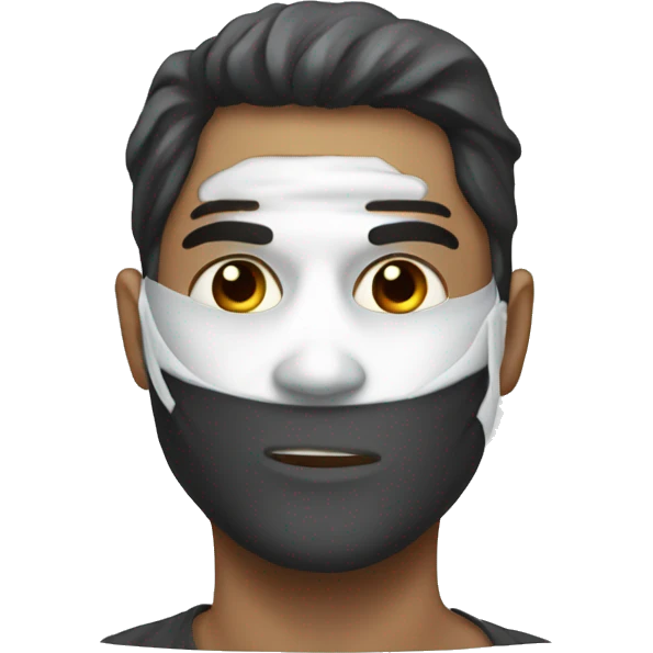 attractive man in ghost face mask  emoji