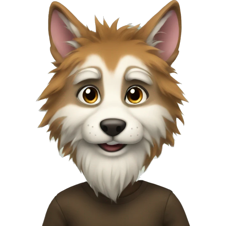 Furry turning into a human emoji