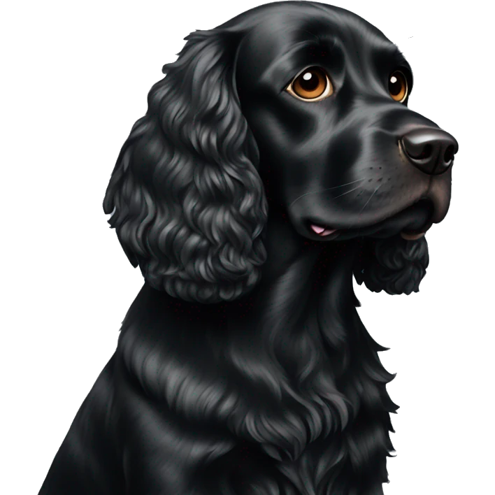 Black cocker spaniel emoji