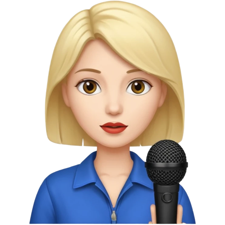 Public Speaker woman with mic emoji