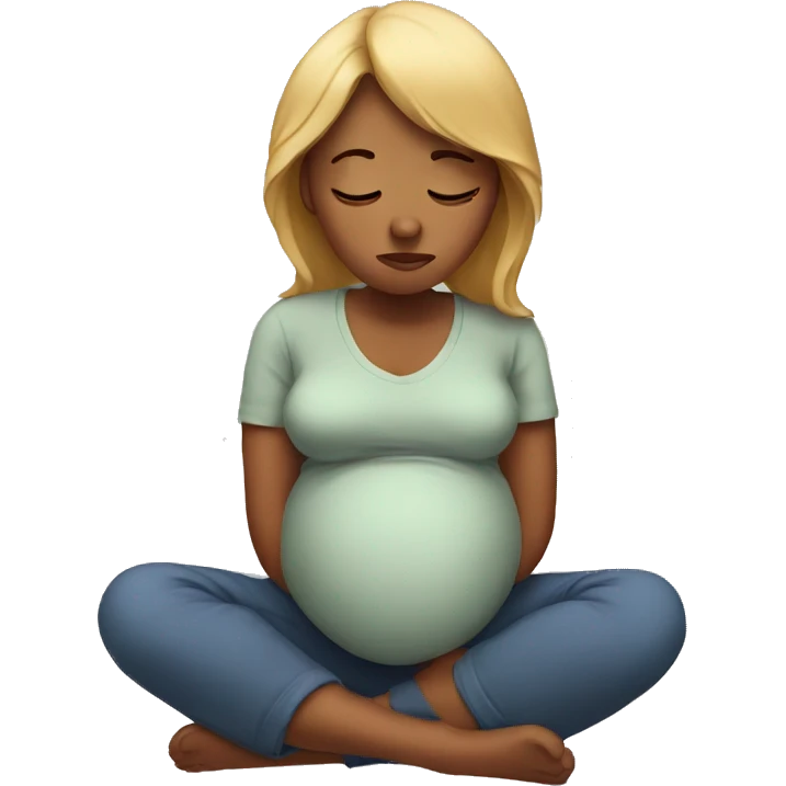 sad pregnant woman emoji