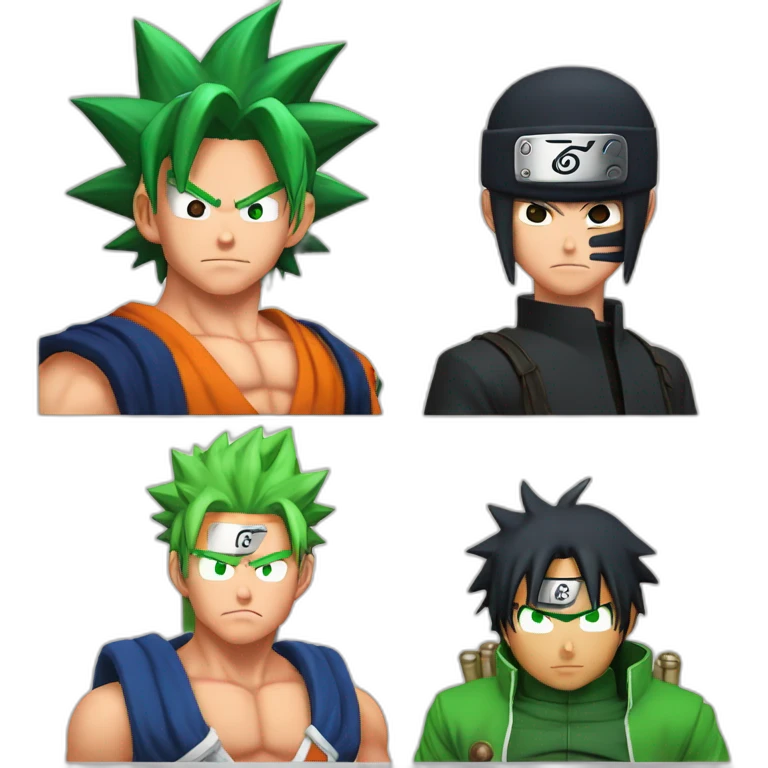 goku vs naruto vs kirby vs zoro emoji
