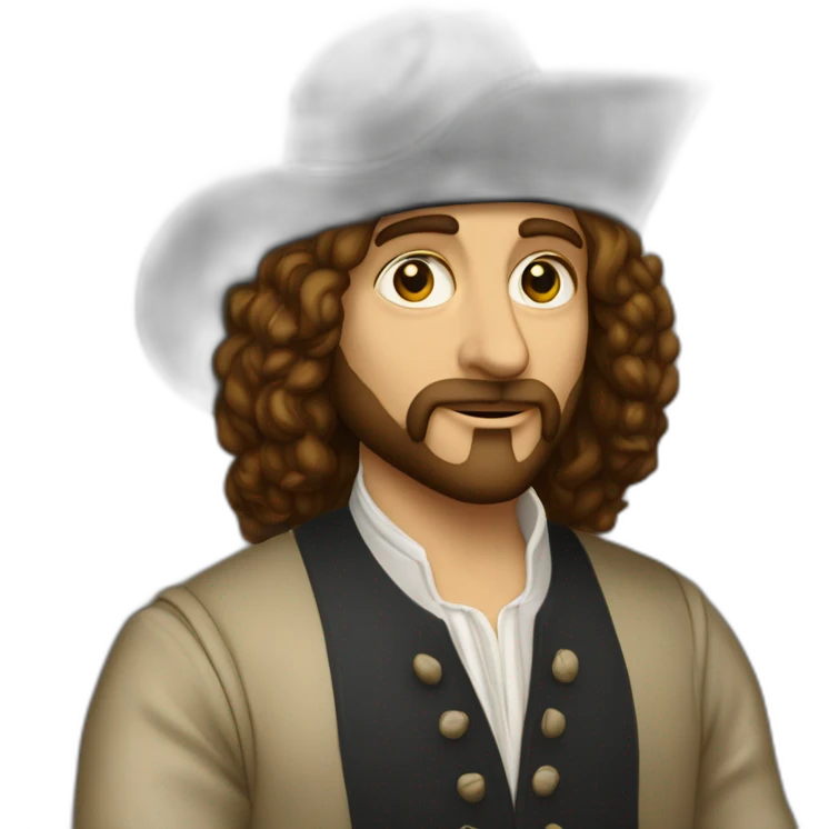 Léonard de Vinci devant son pc emoji
