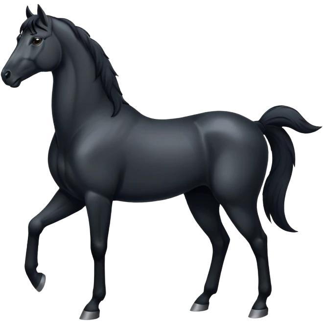 black stallion standing pose emoji