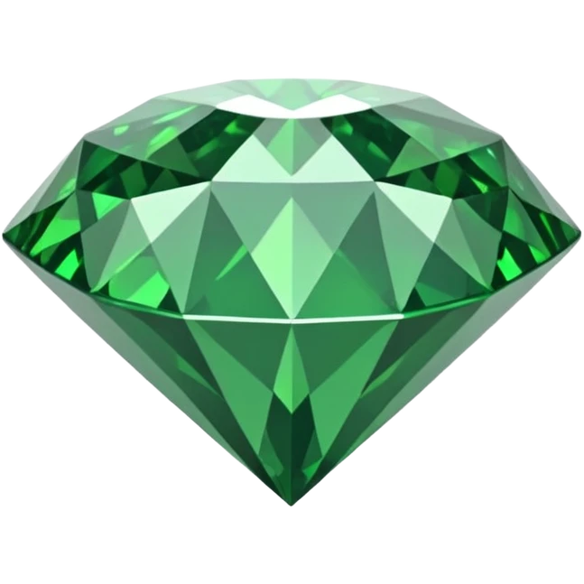 generate a green diamond geometrical form 2D, without reflections or anything complicated emoji