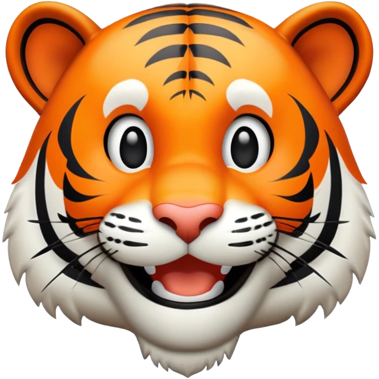 happy tiger face emoji