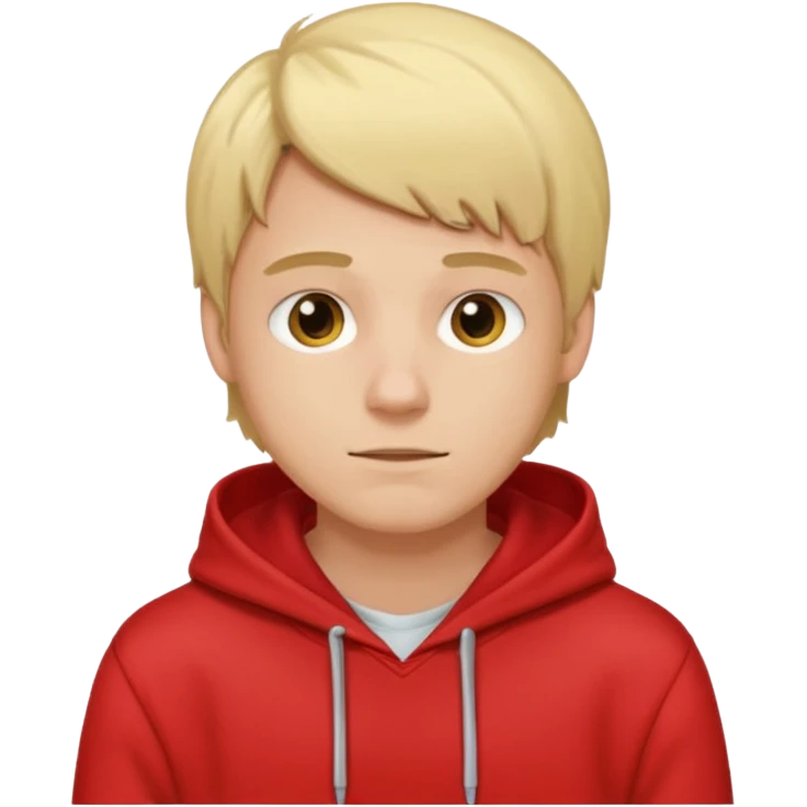 blonde guy red hoodie emoji