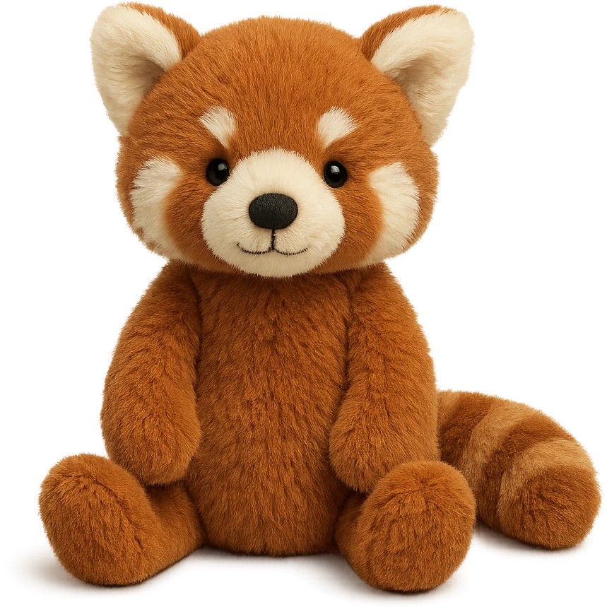 jellycat stuffed plush red panda emoji