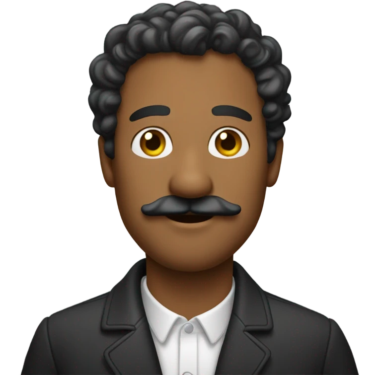 Man with Curley mustache emoji