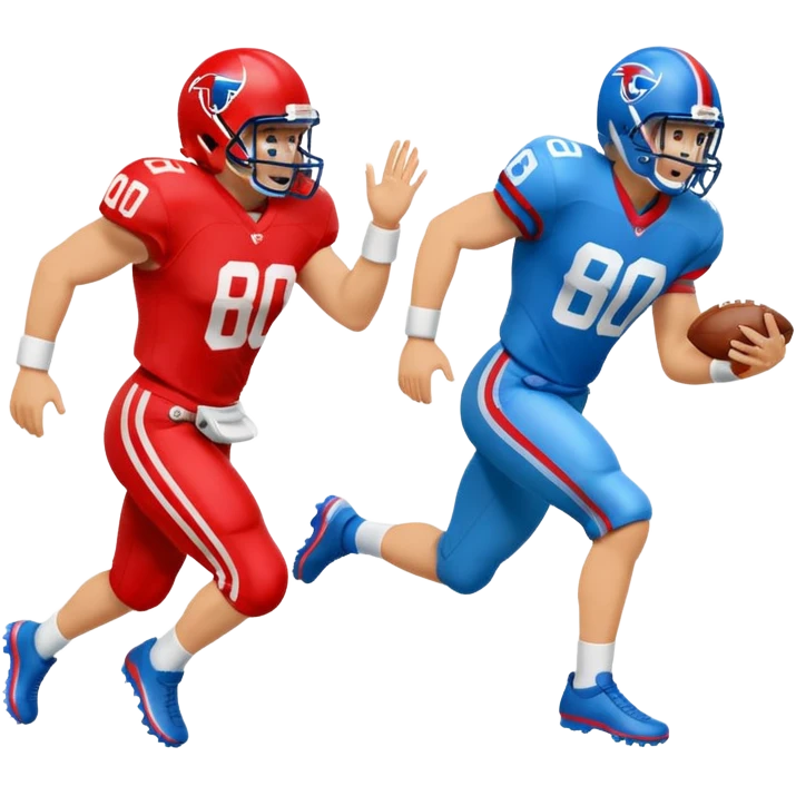 touchdown blue (#00A3E0) and red (#F9423A) emoji