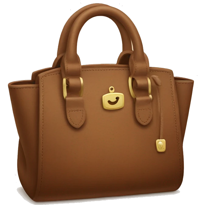Cute girly brown handbag emoji
