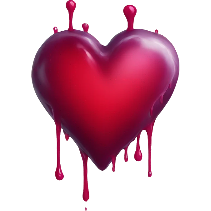 bleeding red heart emoji