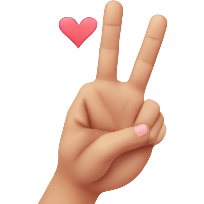 Heart hand emoji but how gen z does it with their pointer and middle fingers emoji