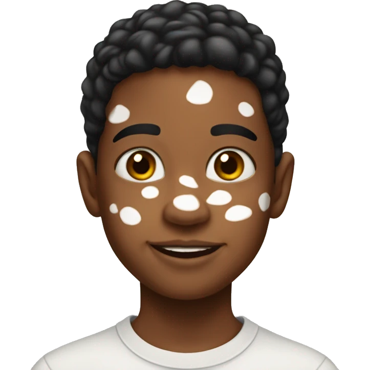 niño con vitiligo emoji