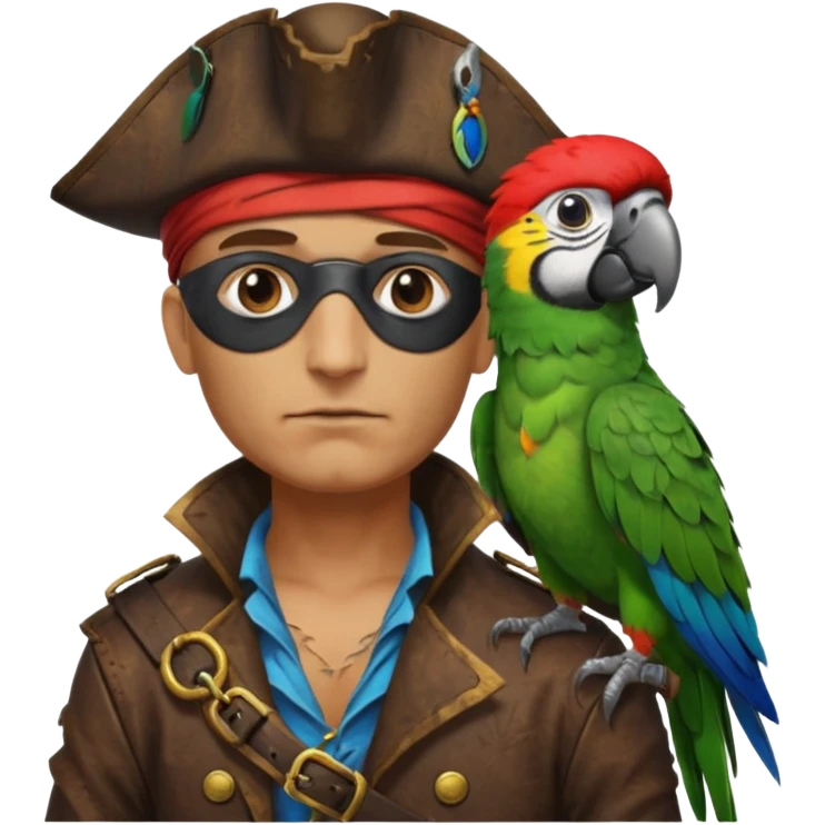 pirate and parrot emoji