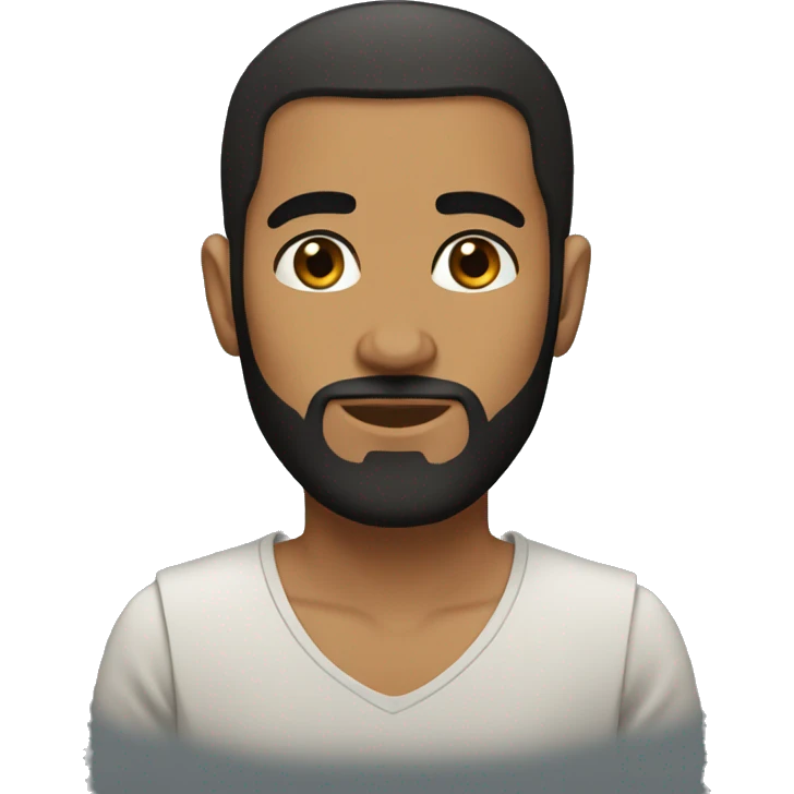 Egyptian vary short hair and beard emoji