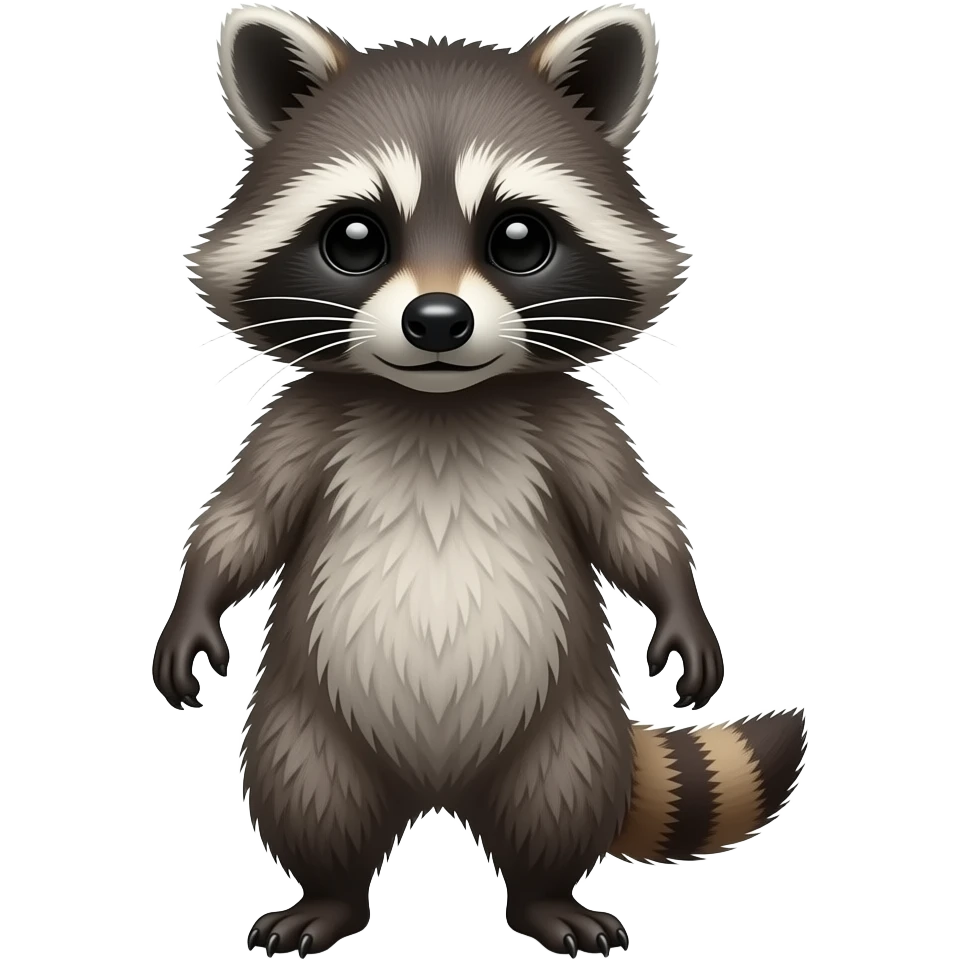 Creepy raccoon emoji