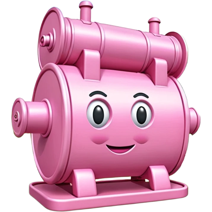 Jeff Koons style pink SPAM CAN sculpture in a garden landscape  emoji
