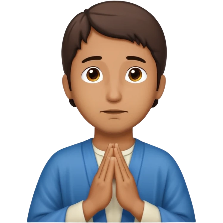 Pakistani man praying to Jesus  emoji