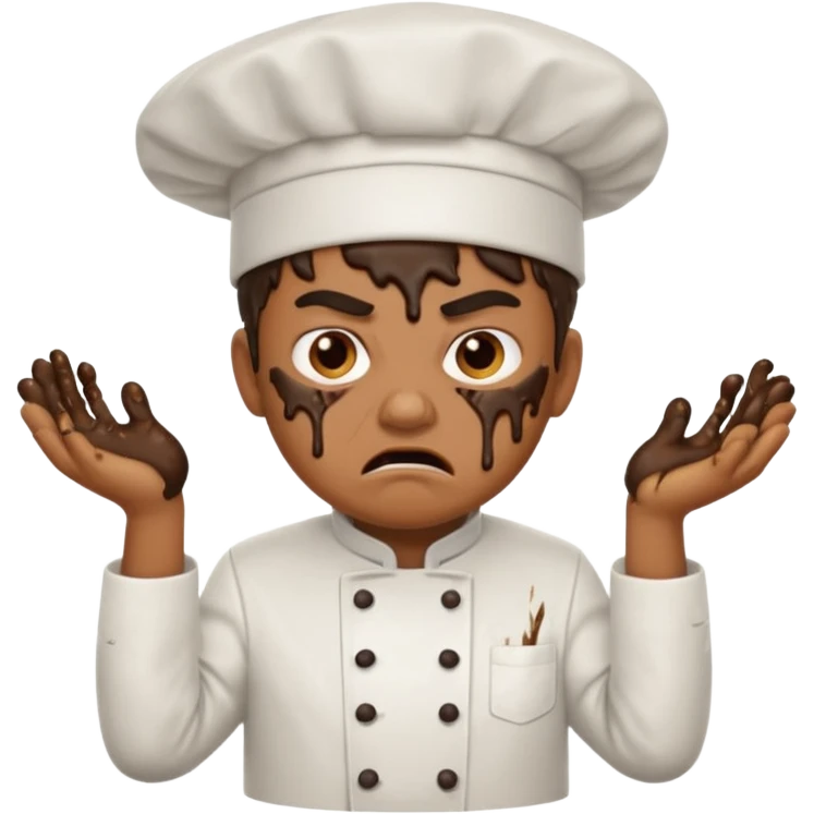 poo exploding from a chefs bottom emoji