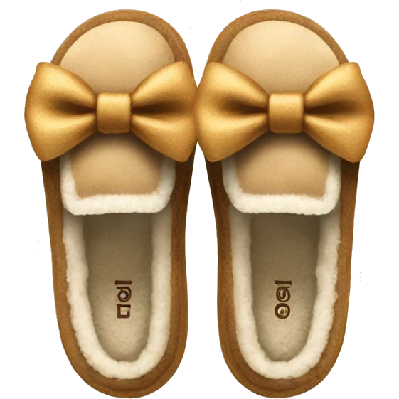 Ugg slippers with a bow emoji
