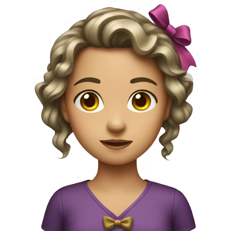A girl with bow emoji