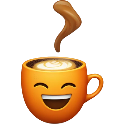 laughing orange spitting coffee on phone  emoji