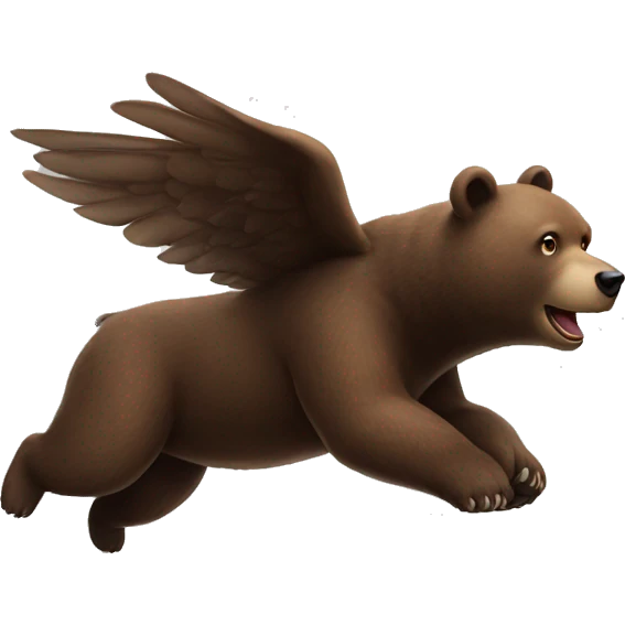 flying bear emoji