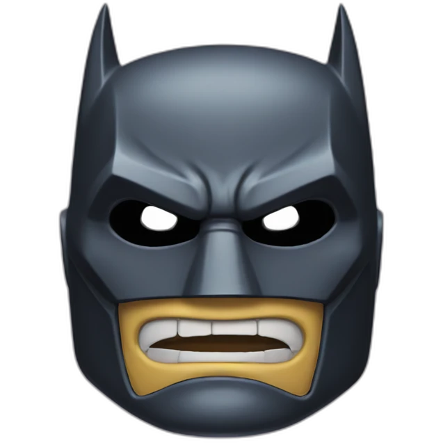 Batman mask angry high tech emoji