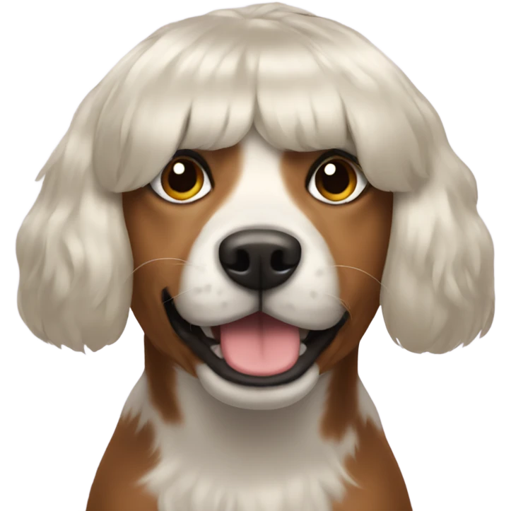 dog with wig emoji