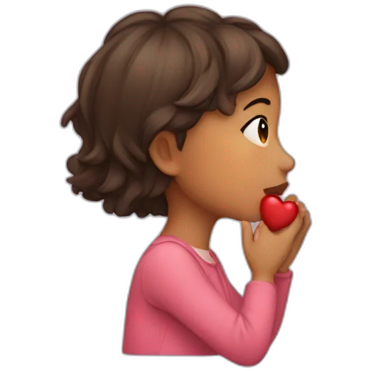 Girl kissing emoji