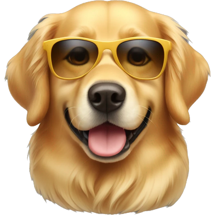 Golden retriver sunglase emoji
